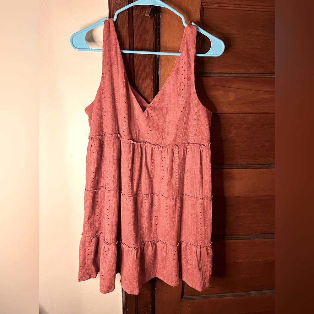 Rust/Pink Eyelet Dress